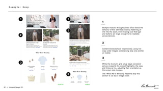 > Inclusive Design 10142
Example: Goop
1
2
3
1
2
3
DESKTOP MOBILE
Multiple modules throughout this email follow the
behavi...