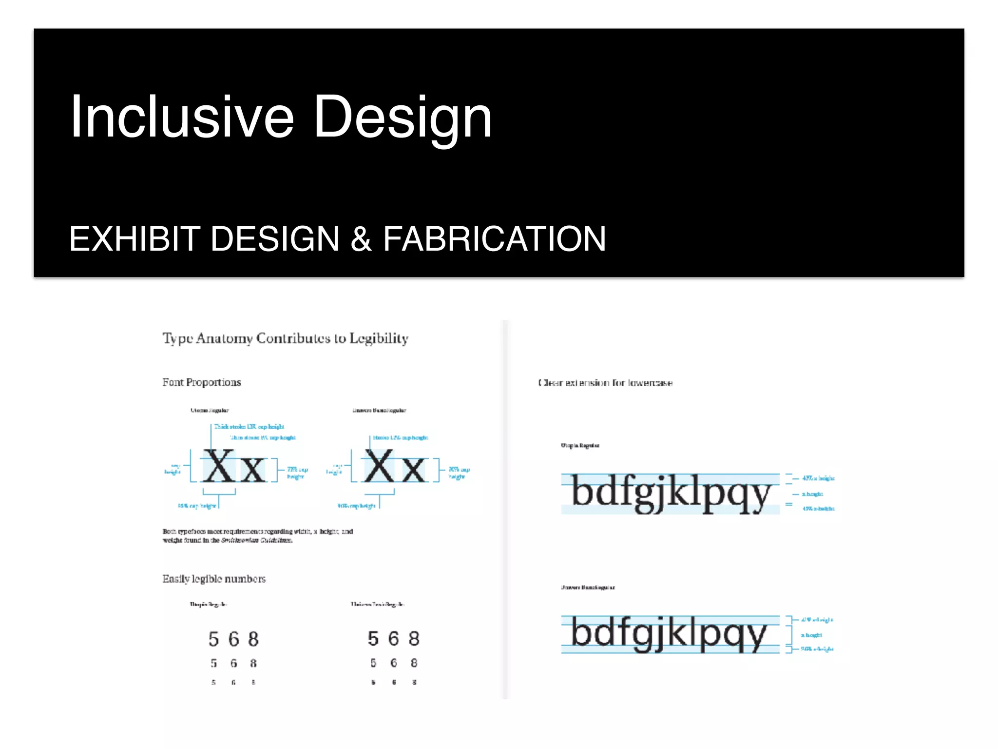 EXHIBIT DESIGN & FABRICATION
Inclusive Design
 