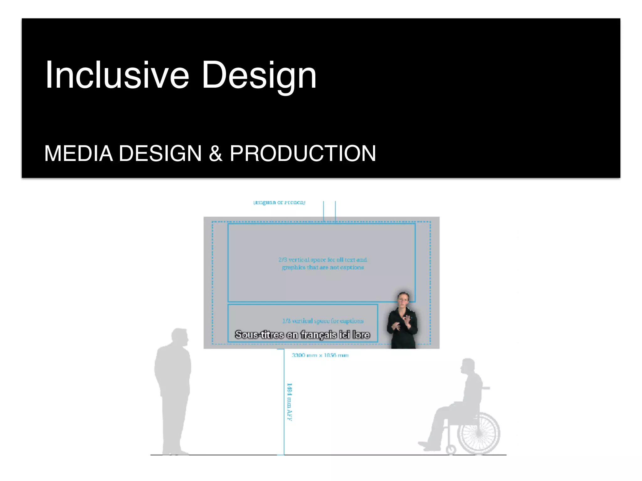 MEDIA DESIGN & PRODUCTION
Inclusive Design
 