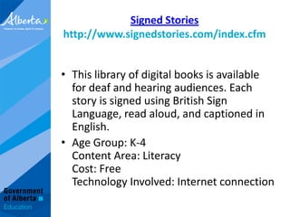 Technology examples of UDLhttp://www.udlcenter.org/implementation/examples/examples3_1