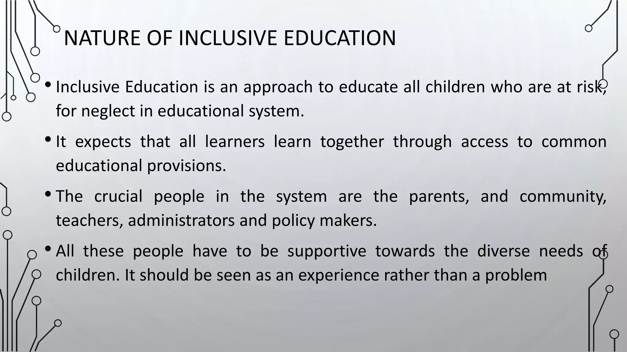 HISTORICAL DEVELOPMENT OF INCLUSIVE EDUCATION PPT visual data 8