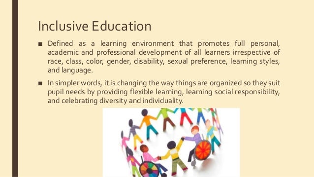 Inclusive education system in Sped Philippine Setting