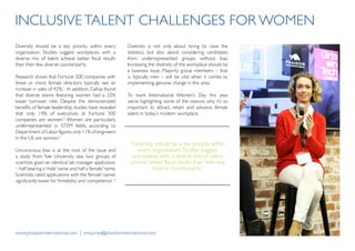 Inclusive talent challenges for women