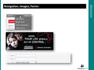 ,NAVIGATION
Navigation, Images, Forms
 