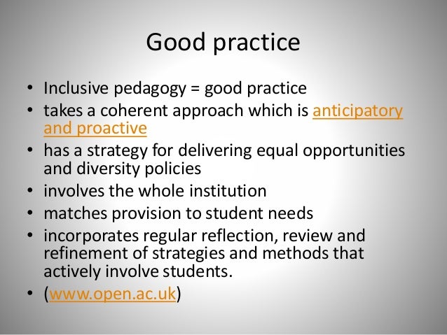 Inclusivity curriculum design Inclusivity curriculum design