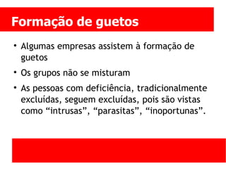 Pessoas com deficiencia no trabalho