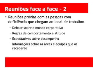 Pessoas com deficiencia no trabalho