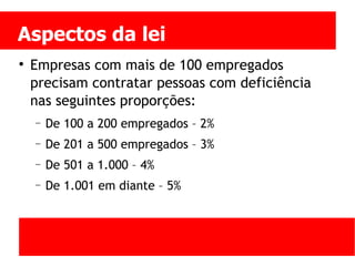 Pessoas com deficiencia no trabalho