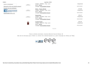 01/04/13                                                                                               Loja Online - INCM

  email ou utilizador
                  ••••••
                                                                                 C ódigo: 1009281 | Tipo: Livro                                                     Disponível
                                                                                 Autor: Vários
  Esque ce u-se da sua palavra-passe ?                                           C oleção: Enciclopédia Einaudi                                                     ADICIONAR
  R e gisto de novo utilizador
                                                                                 Artes - Tonal / Atonal                                                              €19,68
                                                                                 C ódigo: 1009282 | Tipo: Livro                                                     Disponível
                                                                                 Autor: Vários
                                                                                 C oleção: Enciclopédia Einaudi                                                     ADICIONAR
  Aute nticação com o C C

                                                                                 Sistemática                                                                         €39,27
                                                                                 C ódigo: 1007944 | Tipo: Livro                                                     Disponível
                                                                                 Autor: Vários
                                                                                 C oleção: Enciclopédia Einaudi                                                     ADICIONAR

                                                                                 C onhecimento                                                                       €25,24
                                                                                 C ódigo: 1002179 | Tipo: Livro                                                     Disponível
                                                                                 Autor: Vários
                                                                                 C oleção: Enciclopédia Einaudi                                                     ADICIONAR


                                                                                                                            1|2|3




                                                                 Todos os dire itos re se rvados, Im pre nsa Nacional-C asa da Moe da, SA

                                    Este site foi otim izado para o Fire fox 12, C hrom e 18 e Inte rne t Ex plore r 8, e , para a re solução de 1024px por 768px




https://www.incm.pt/portal/loja_lista.jsp?type=compra_alterar&toadd=&pag=&tipo=01&autor=&colec=&organ=&pesquisa=enciclopedia%2Beinaudi&sort=colec                                2/2
 