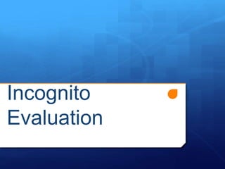 Incognito
Evaluation
 