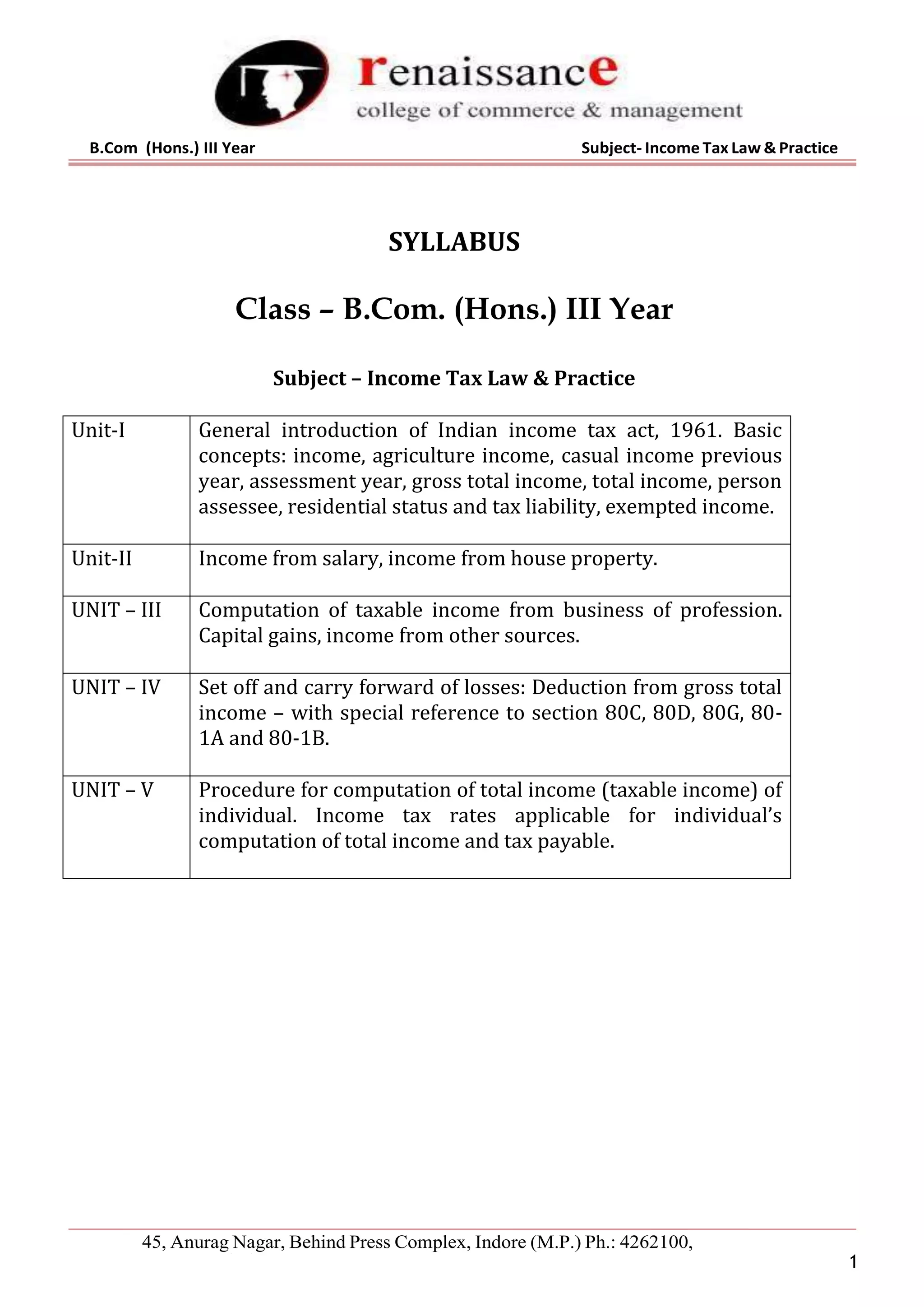 Income Tax Law Practice 1 Pdf