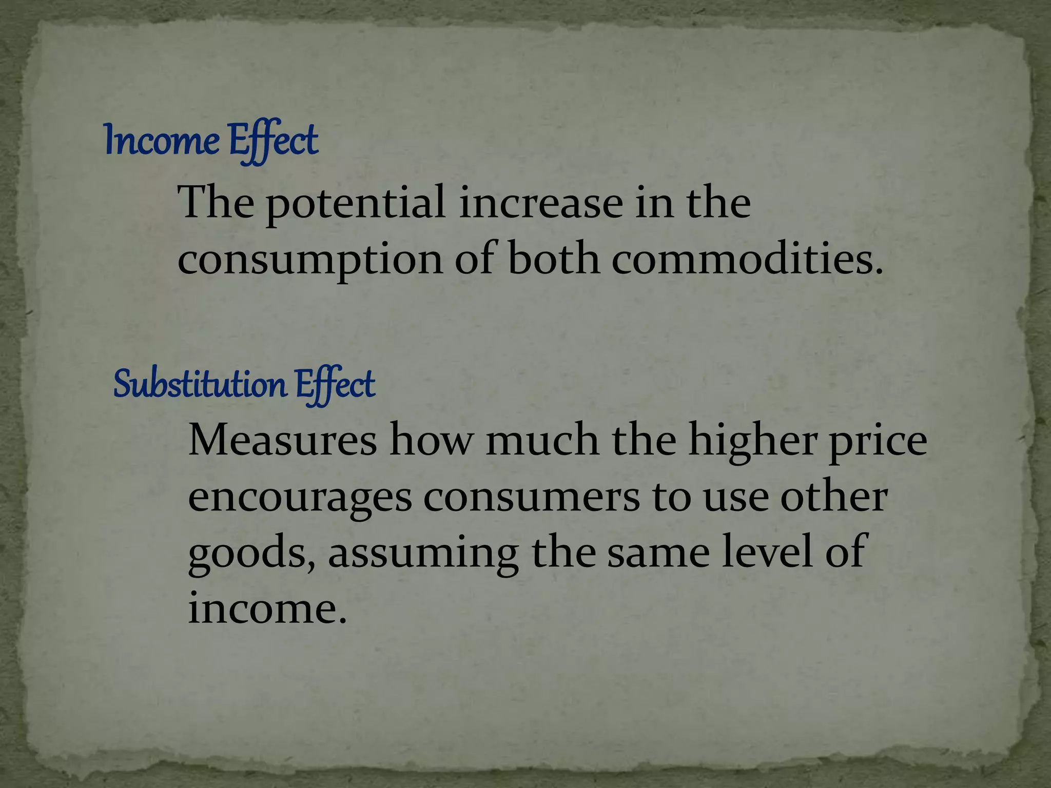 Income and substitution effects | PPTX
