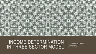 INCOME DETERMINATION
IN THREE SECTOR MODEL
KEYNESION CROSS
ANALYSIS
 