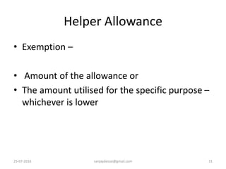 Income exempt under section 10 for assessment year 2016 17