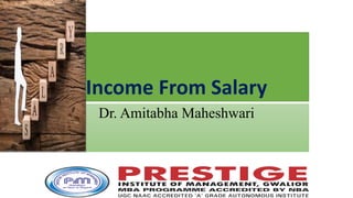 Income From Salary
Dr. Amitabha Maheshwari
 