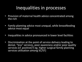Income inequalities in health presentation | PPTX
