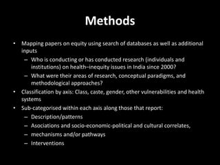 Income inequalities in health presentation | PPTX