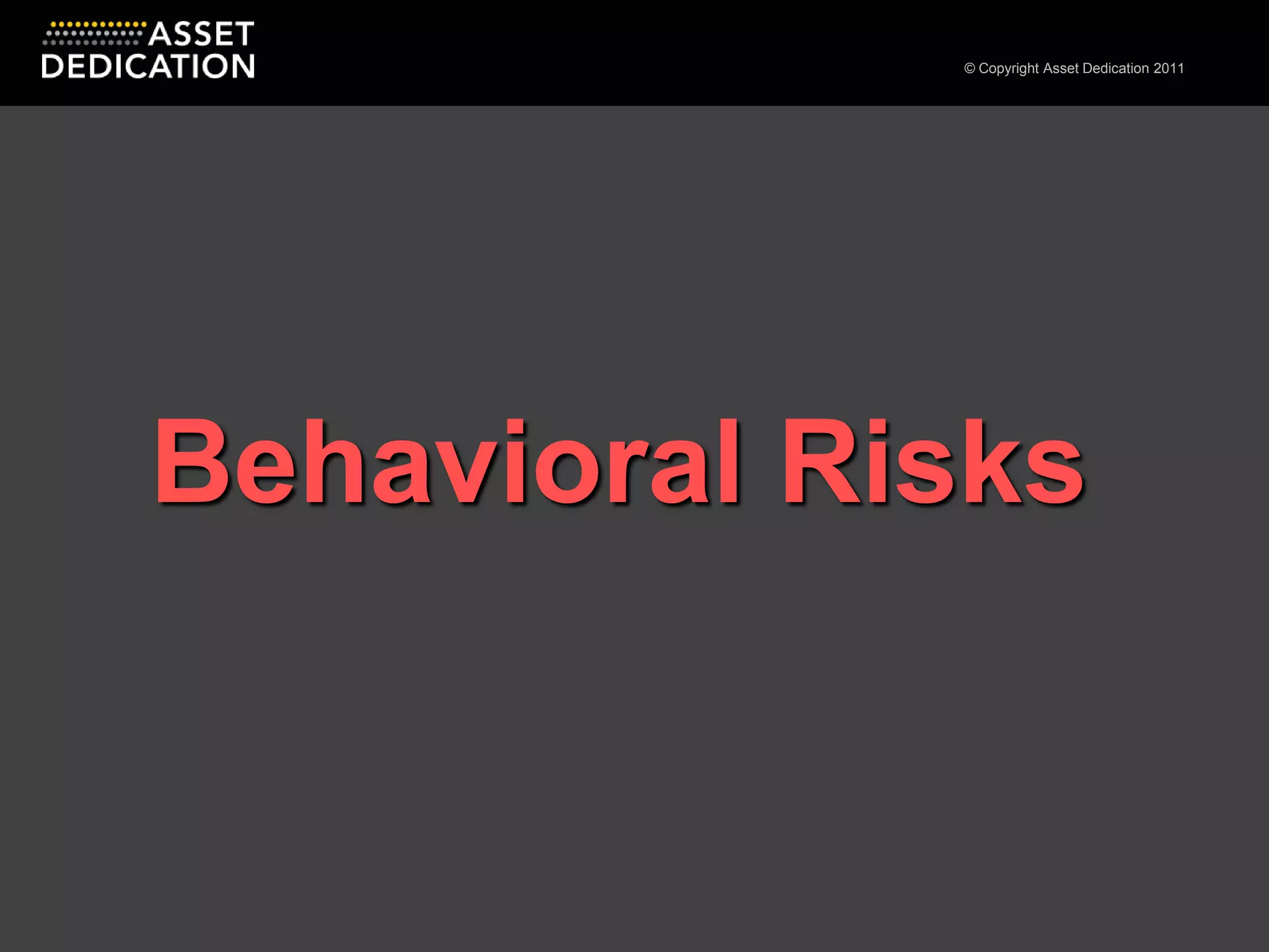 Behavioral Risks