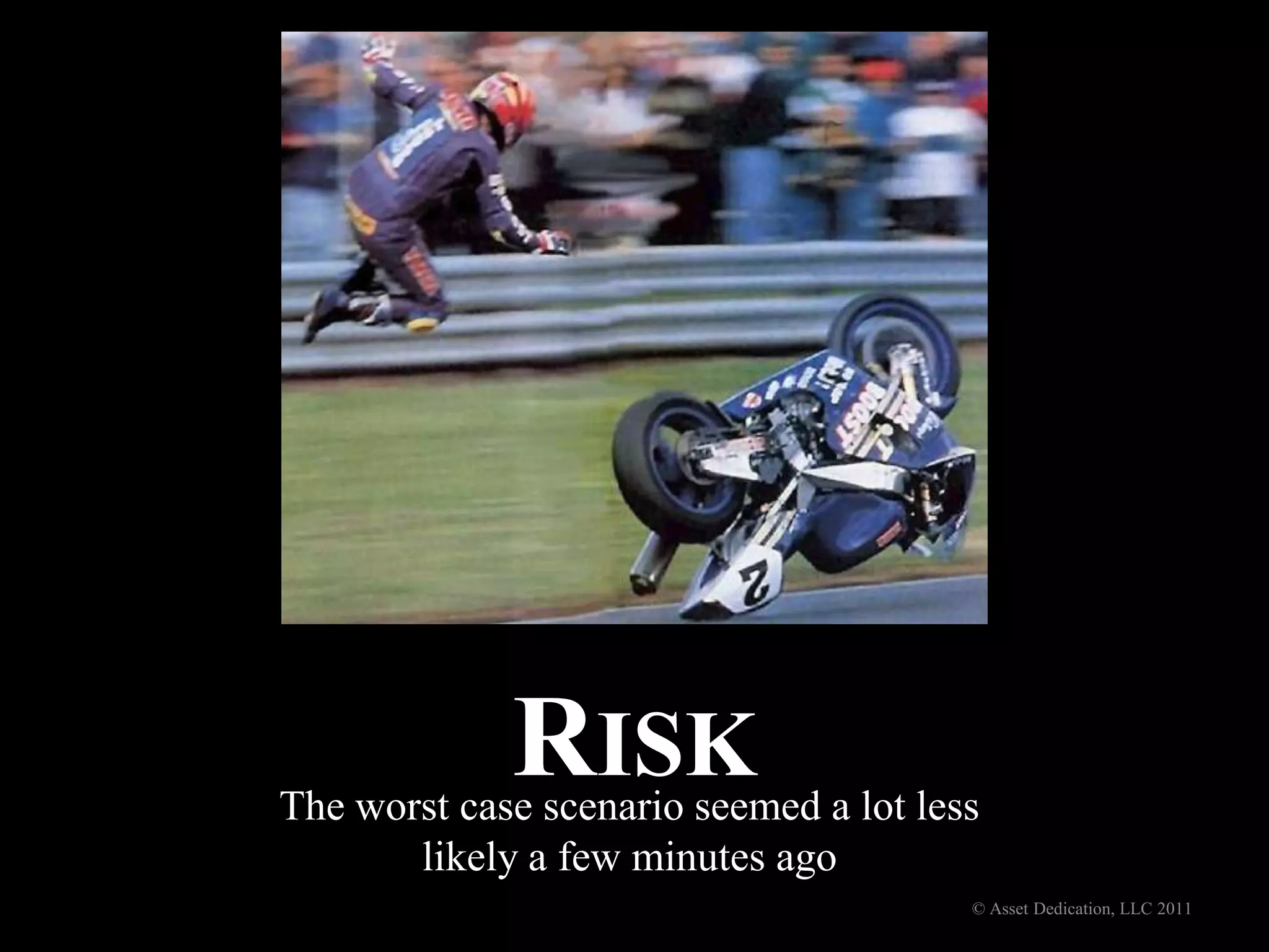 RiskThe worst case scenario seemed a lot less likely a few minutes ago© Asset Dedication, LLC 2011
