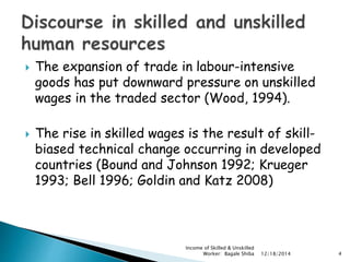 Income of skilled and unskilled worker | PPTX