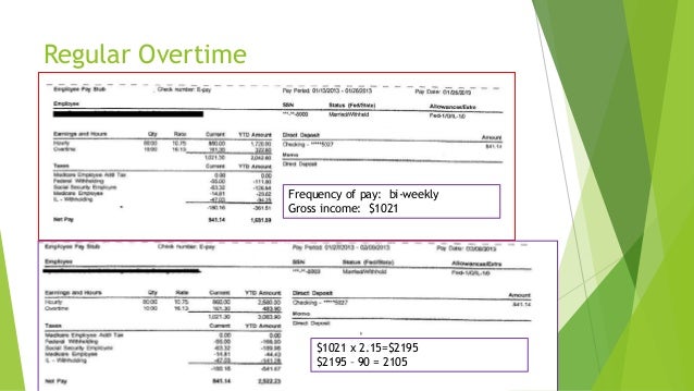 income presentation