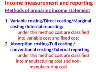 Income statement account. Cost accounting | PPTX