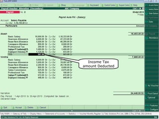 Tally Tutorial :Income Tax computation for employees | PPS