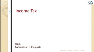 Income Tax

From
CA Sshailesh L. Prajapati
Sshailesh L. Prajapati CA, MBA ( Finance)

1

 