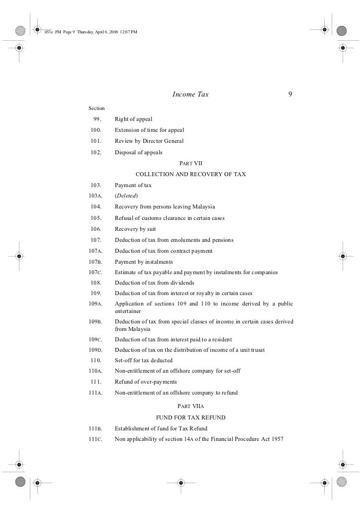 Income tax act 1967 (update & reprint 2006)