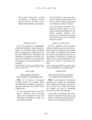 Income tax regulation