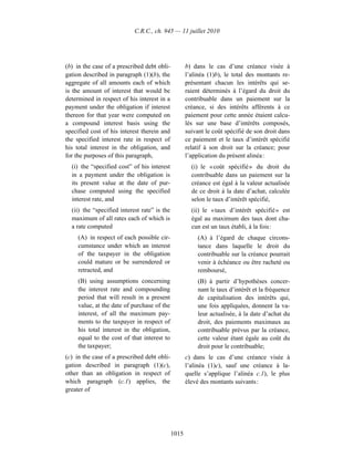 Income tax regulation