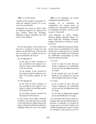 Income tax regulation