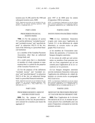 Income tax regulation