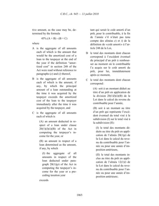 Income tax regulation