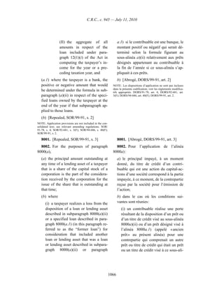 Income tax regulation