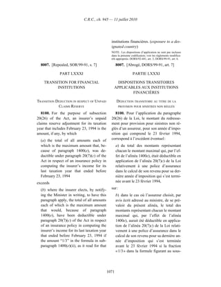 Income tax regulation