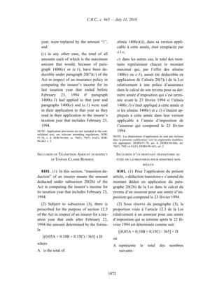 Income tax regulation