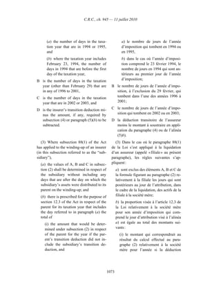 Income tax regulation