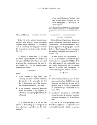 Income tax regulation