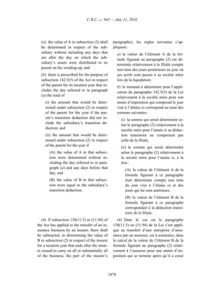 Income tax regulation