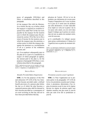 Income tax regulation