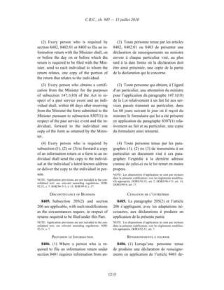 Income tax regulation