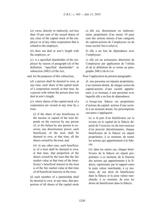 Income tax regulation