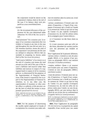 Income tax regulation