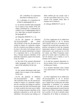 Income tax regulation