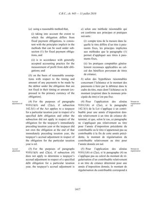 Income tax regulation