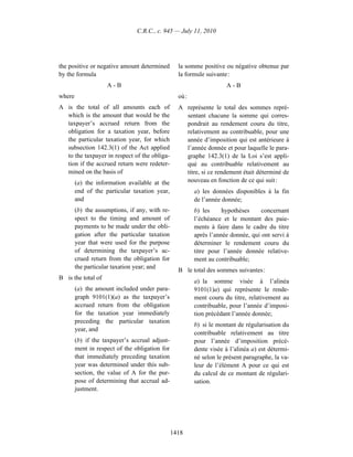 Income tax regulation