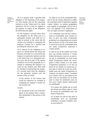 Income tax regulation