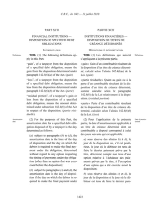 Income tax regulation