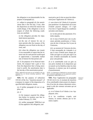 Income tax regulation